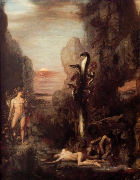 ギュスターヴ・モロー Painting - モロー ヘラクレスとヒドラの象徴主義聖書神話ギュスターヴ・モロー